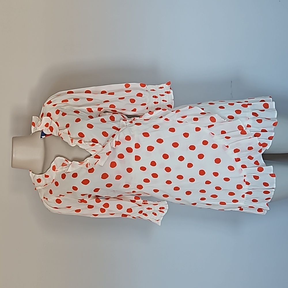 Rixo for Target polka dot puffy sleeve wrap dress-S
